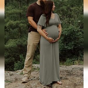 Peauty Fall Maternity Dresses for Women Maternity Photoshoot Dress Xxl